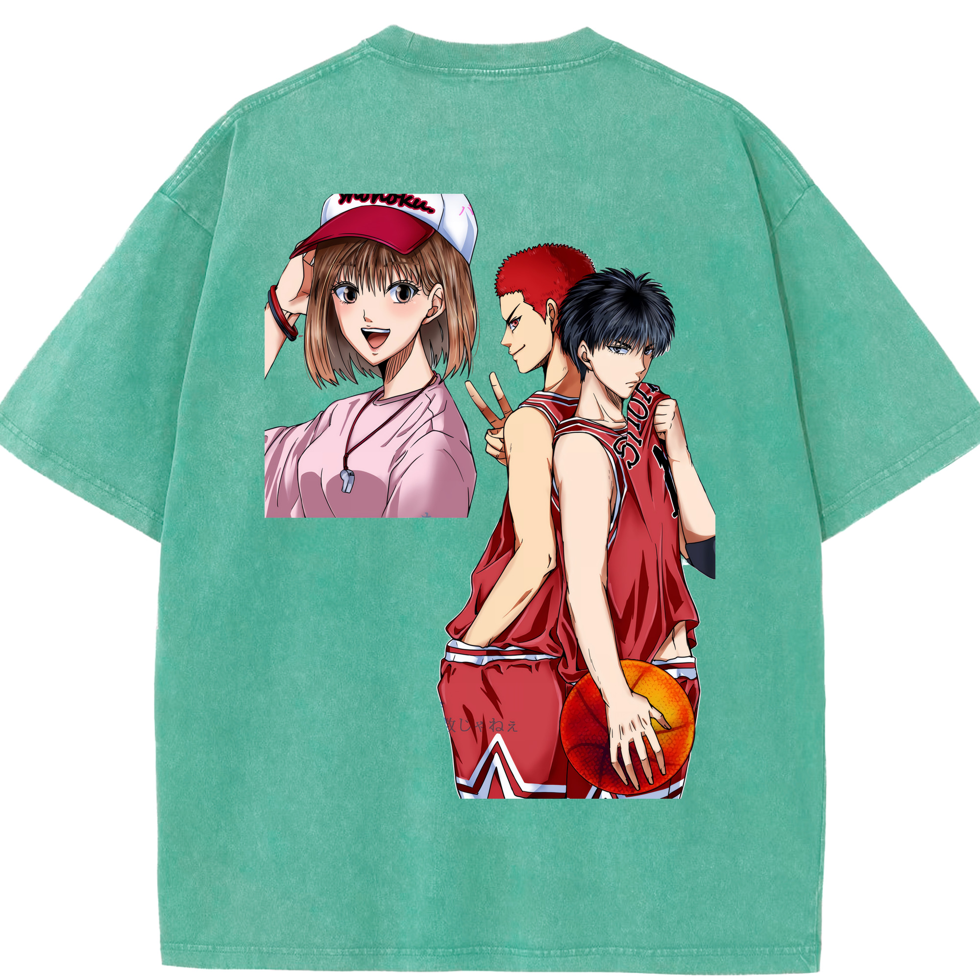（画像用） SLAM DUNK／スラムダンク 綿100% ヴィンテージ風 半袖Tシャツ（背面プリント）